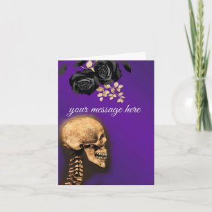 Tarjeta Calavera en morado