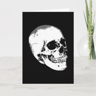 Tarjeta Calavera gótica vintage