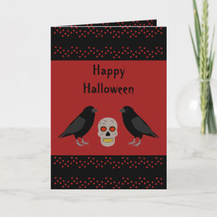 Tarjeta Calavera gótica y guardián arroja Personalizado de