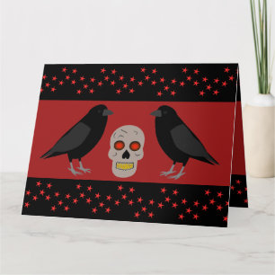 Tarjeta Calavera gótica y guardián arroja Personalizado de