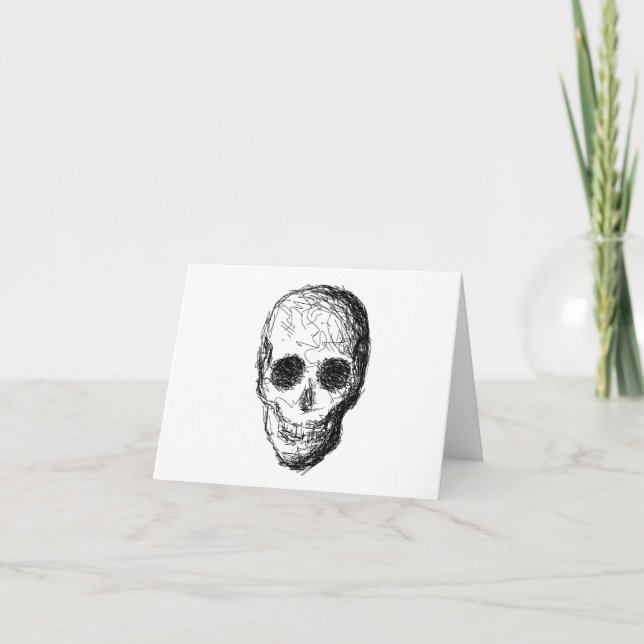 Tarjeta Calavera negra. (Anverso)