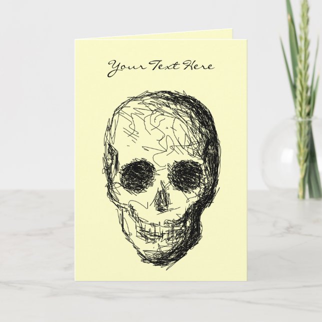 Tarjeta Calavera negra. (Anverso)