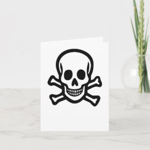 Tarjeta Calavera y huesos