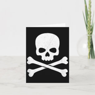 Tarjeta Calavera y huesos cruzados fantasma pirata jolly r
