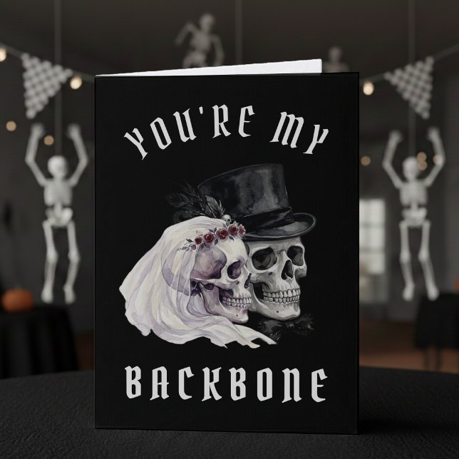 Tarjeta Calaveras de Esqueletos Cumpleaños de Esposo y Esp (Subido por el creador)
