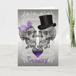 Tarjeta Calaveras del día de San Valentín