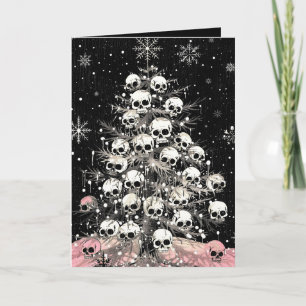 Tarjeta Calaveras espeluznantes de Creepmas gótico