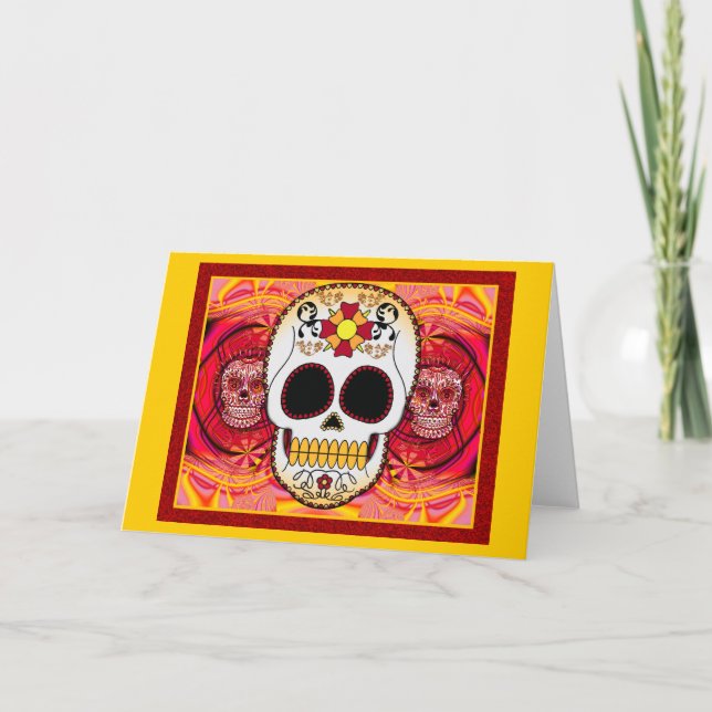 Tarjeta Calaveras Rojas (Anverso)