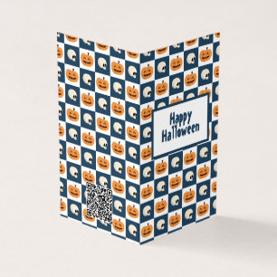 Tarjeta Calaveras y calabazas