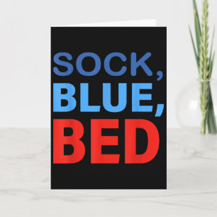 Tarjeta Calcetín Azul Cama Dicho Divertido Frase Hombres M