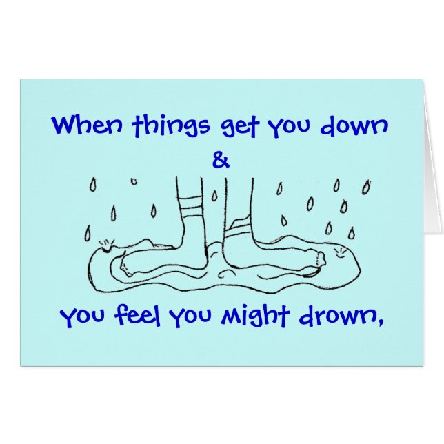 Tarjeta - calcetines mojados (Anverso (Horizontal))