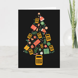 Tarjeta Calculadora de contabilidad de árbol de Navidad Fi
