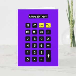 Tarjeta Calculadora de cumpleaños morado