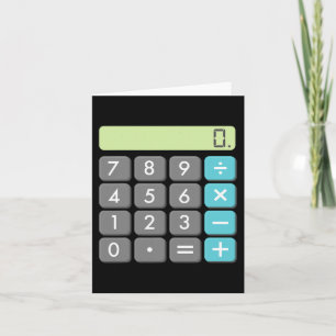 Tarjeta Calculadora Halloween Disstume matemática geek Gua