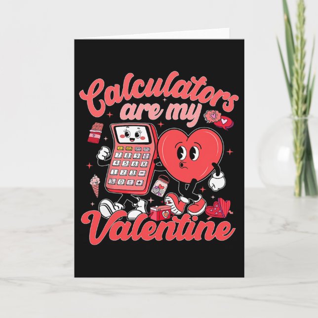 Tarjeta Calculadoras son mi profesor de matemáticas valent (Anverso)