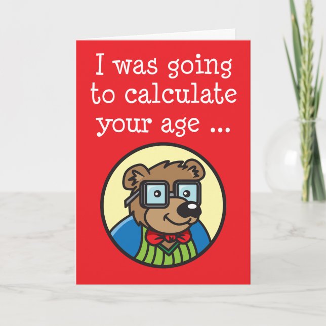 Tarjeta Calcular la gracia de las matemáticas de cumpleaño (Anverso)