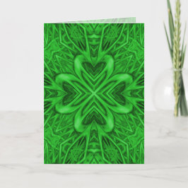 Tarjeta Caleidoscopio verde verde vintage celta