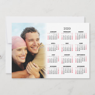 Tarjeta Calendario 2020 Tu foto
