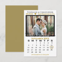Calendario de Fotos Simple Boda de Oro Guarda Nues