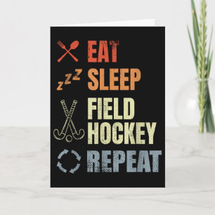 Tarjeta Calendario de Hockey sobre Césped Deportes al Aire