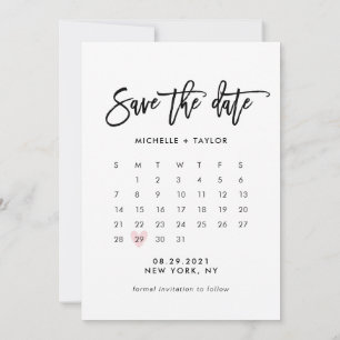 Tarjeta Calendario Guardar la fecha con foto