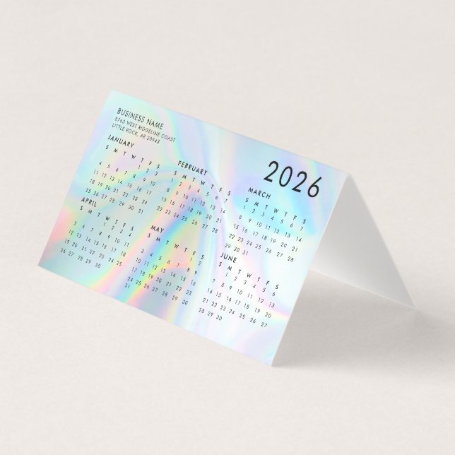 Tarjeta Calendario promocional de Modern Business 2026 (Anverso)