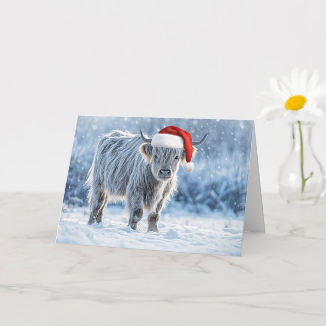 Tarjeta Calf de Highland en la fiesta de las fiestas de la (Planta pequeña)