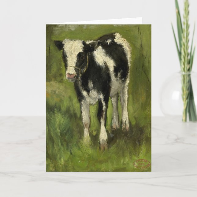 Tarjeta Calf, negro y blanco localizados | Geo Poggenbeek (Anverso)
