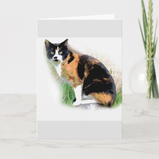 Tarjeta Calico cat (Anverso)