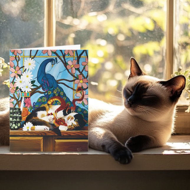 Tarjeta Calico Cat Dragon Red (Subido por el creador)