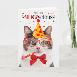 Tarjeta Calico Cat MEOWvelous Birthday