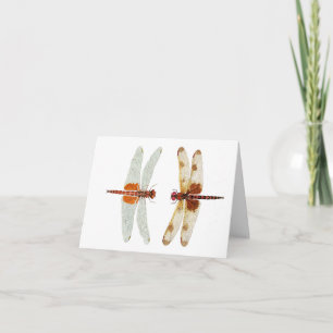 Tarjeta Calico Pennant & Red Saddlebags Dragonflies