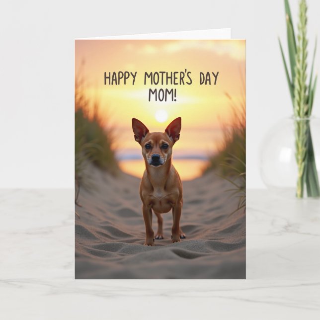 Tarjeta Cálida de Día de la Madre para Perro (Anverso)