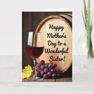 Tarjeta Cálida de Día de las Madres de Madera