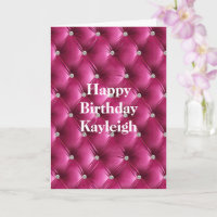 Cálido cumpleaños de terciopelo rosa Faux
