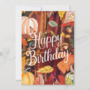 Tarjeta Cálido deseo de verano otoño otoño feliz cumpleaño