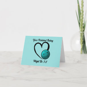 Tarjeta Calificación de Pickleball Corazón de San Valentín