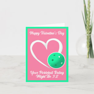 Tarjeta Calificación de Pickleball Corazón de San Valentín