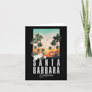 Tarjeta California Beach Aesthetic Santa Barbara Palm Tree