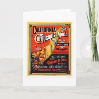 Tarjeta California - Cornucopia del mundo