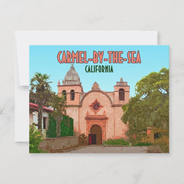 Tarjeta California de la Basílica de Misión Carmel (Anverso)