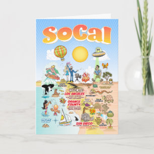 Tarjeta California del Sur en Blanco