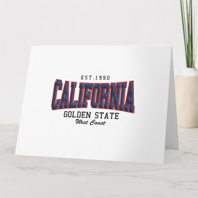 Tarjeta California en 3D (Anverso)