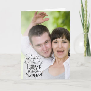 Tarjeta Caligrafía Foto Personalizada Cumpleaños Para Sobr
