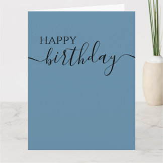 Tarjeta Caligrafía minimalista personalizable Feliz Cumple