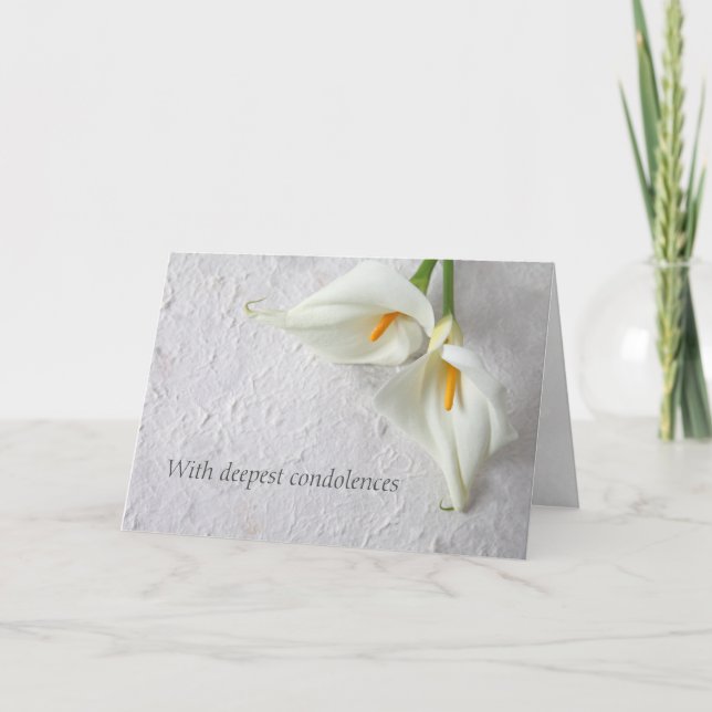 Tarjeta Calla lilies with room for text (Anverso)