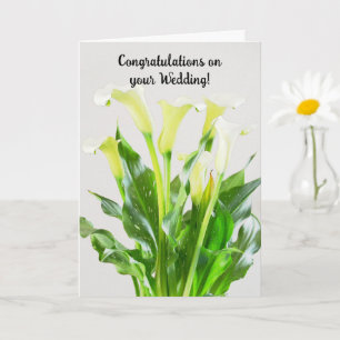 Tarjeta Calla Lily Bouquet Boda Felicitaciones