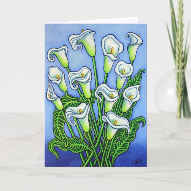 Tarjeta Calla Lily Dreaming Greaming Card de Lisa Lorenz (Anverso)