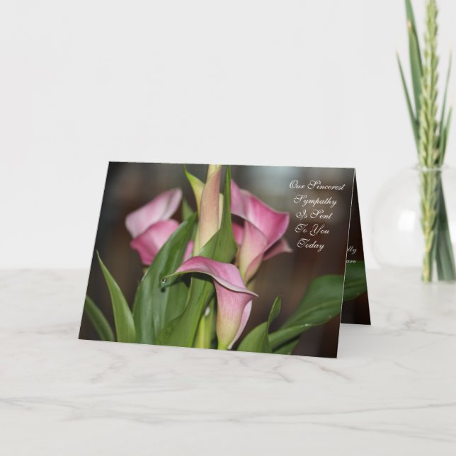 Tarjeta Calla Lily Flowered (Anverso)