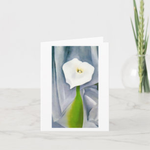 Tarjeta Calla Lily sobre Grey de Georgia O'Keeffe,